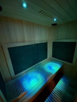 Full spectrum infrared sauna for biohacking