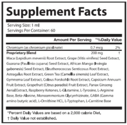 LeanRise Supplement Facts