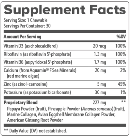 VertiAid Supplement Facts