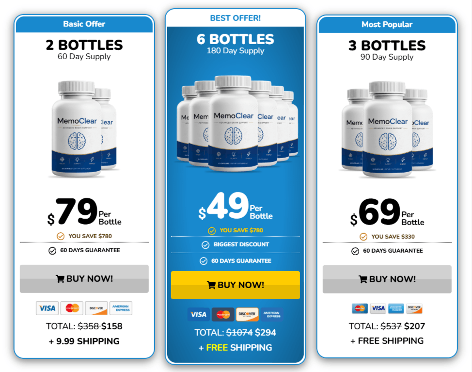 MemoClear Pricing Details