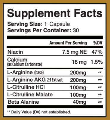 MemoHoney Supplement Fact