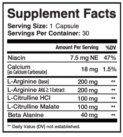 Memodyne Supplement Fact