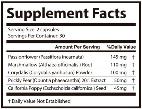 NeuroSalt Ingredients Supplement Facts