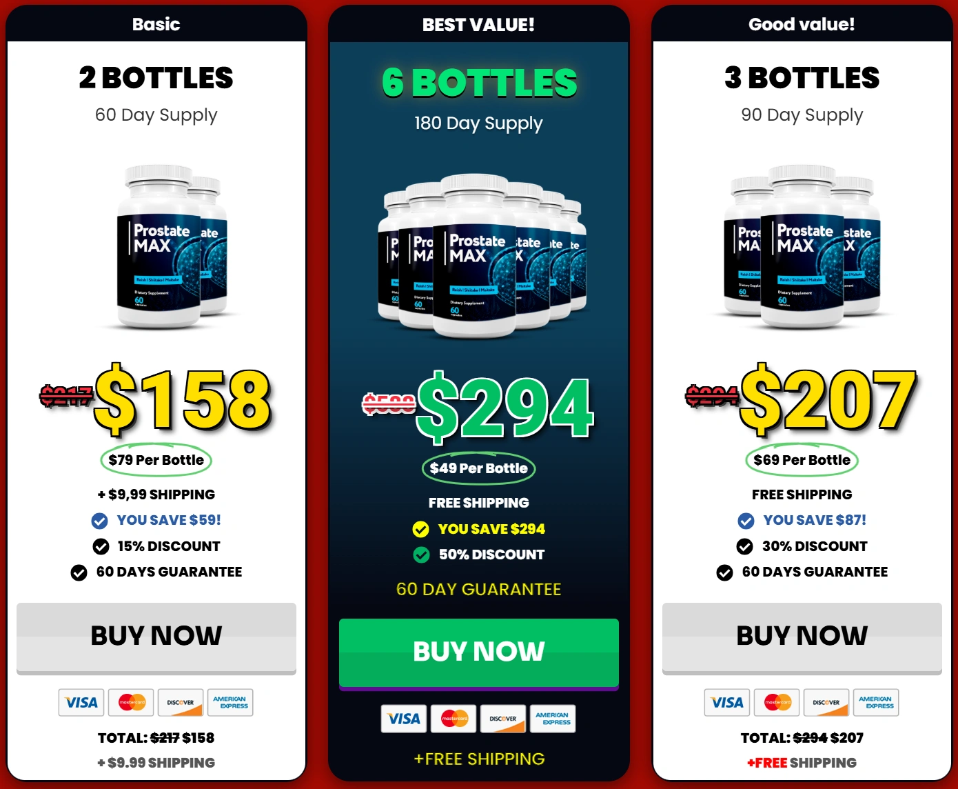 Prostate Max Pricing
