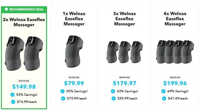Welnax Easeflex KneeMassager Pricing